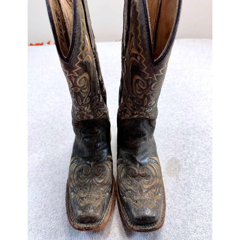 Circle G Women's Cowboy Boots Brown Embroidered Western Leather Size 5 M L5430